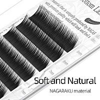 Nagaraku Bottom Eyelash Extensions Individual Lashes Classic Single Matte Black Soft Natural Faux Mink False Lashes 12 Rows 01