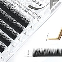 Nagaraku Bottom Eyelash Extensions Individual Lashes Classic Single Matte Black Soft Natural Faux Mink False Lashes 12 Rows 01