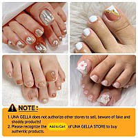 Una Gella Toe Nail Tips 504Pcs Short Square False Soft Gel Full Cover Fake Toe Nails Matte Toe Nails 12 Sizes Preshape Fake Toe