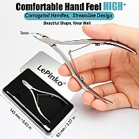 Lepinko Salonquality Cuticle Trimmer With Cuticle Pusher Super Laborsaving Cuticle Cutter Sharp Cuticle Clippers For Manicur