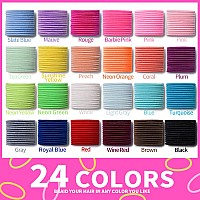 Ygdz Toddler Hair Accessories 312 Elastic Hair Ties In 24 Colors Small 3Cm No Crease Ponytail Holders For Girls