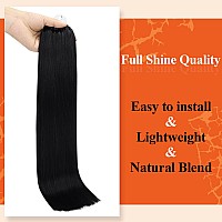 Full Shine 18 Inch Micro Ring Black Hair Extensions For Women Natural Black Human Hair Extensions Micro Link Beads Hair Extensio