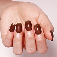 Imtiti Light Brown Gel Nail Polish Jelly Light Brown Translucent Color Uvled Soak Off Gel Polish Nail Art Starter Manicure Sal