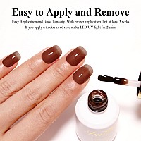 Imtiti Light Brown Gel Nail Polish Jelly Light Brown Translucent Color Uvled Soak Off Gel Polish Nail Art Starter Manicure Sal