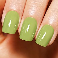 Imtiti Kiwi Green Gel Nail Polish Green Translucent Color Uvled Soak Off Gel Polish For Spring And Winter 1Pcs 05 Fl Oz