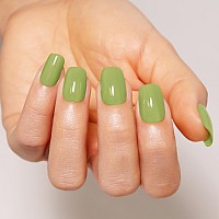 Imtiti Kiwi Green Gel Nail Polish Green Translucent Color Uvled Soak Off Gel Polish For Spring And Winter 1Pcs 05 Fl Oz