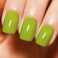 Imtiti Green Gel Nail Polish Jelly Neon Green Translucent Color Uvled Soak Off Gel Polish For Winter And Spring 1Pcs 05 Fl O