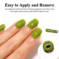 Imtiti Green Gel Nail Polish Jelly Neon Green Translucent Color Uvled Soak Off Gel Polish For Winter And Spring 1Pcs 05 Fl O