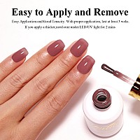 Imtiti Nude Red Gel Nail Polish Jelly Red Translucent Color Uvled Soak Off Gel Polish For Winter Christmas Gift 1Pcs 05 Fl Oz