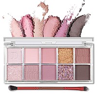 Erinde 10 Color Eyeshadow Palette Makeup Matte Shimmer Glitter Eye Shadow Ultrablendable High Pigmented Naturinglooking