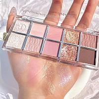 Erinde 10 Color Eyeshadow Palette Makeup Matte Shimmer Glitter Eye Shadow Ultrablendable High Pigmented Naturinglooking