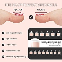 Liarty 560Pcs French Tip Toenails Short Square False Toe Nails Glossy Press On Toe Nails 14 Different Size Full Cover Nail Ti