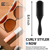 Hair Brush For Women Men Curly Wet Or Dry Hair Classic Detangling Brushes 9 Row For Natural Thick Hair Blow Styling Separating