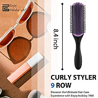 Hair Brush For Women Men Curly Wet Or Dry Hair Classic Detangling Brushes 9 Row For Natural Thick Hair Blow Styling Separating