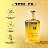 Oud Gold Eau De Parfum 338 Fl Oz Intense Arabian Perfume For Women Men Notes Caramel Orris Rose Jasmine Family