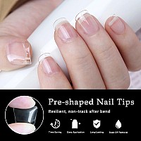 Addfavor Extra Short Square Nail Tips 600Pcs Clear Gel X Nail Tips Short Square Fake Nails Full Cover Soft Gel Nails 12 Sizes