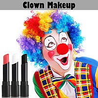 Meicoly Cream Black White Red Face Body Paint Stickclown White Joker Face Paint Makeuphalloween Face Paint For Vampire Skeleto