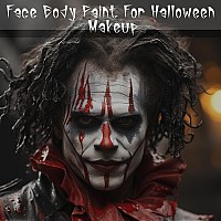 Meicoly Cream Black White Red Face Body Paint Stickclown White Joker Face Paint Makeuphalloween Face Paint For Vampire Skeleto