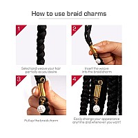 Red By Kiss Dreadlock Jewelry Braid Charms Hair Cuffs For Women Braiding Hair Pendants Decoration Clips 3Pcs 80