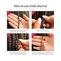 Red By Kiss Dreadlock Jewelry Braid Charms Hair Cuffs For Women Braiding Hair Pendants Decoration Clips 3Pcs 81