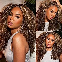 Beauty Forever 7X5 Bye Bye Knots Wig Put On And Go Glueless Honey Blonde Curly Hd Lace Front Wig Invisible Knots Highlight Deep