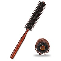 Boar Bristle Hair Brush For Women And Men Small Round Hiarbrush Blow Drying Brush Soft Bristle Styling Hair Brush With Natural