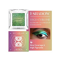 Bepholan Duochrome Glitter Green Eyeshadow Palettehigh Pigmentlongwearintense Color Gothic Makeup