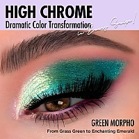 Bepholan Duochrome Glitter Green Eyeshadow Palettehigh Pigmentlongwearintense Color Gothic Makeup