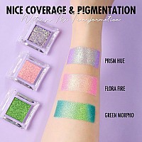 Bepholan Duochrome Glitter Green Eyeshadow Palettehigh Pigmentlongwearintense Color Gothic Makeup