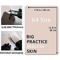 3Mm Tattoo Inkless Practice Skin Moricher 3 Pcs 12X8 3Mm Thick Silicone Fake Skin Blank Double Sides Soft Skin For Tattoo Be