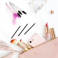 Crystal Mascara Wands Brush And Lip Wands Applicators Disposable Makeup Spoolies Bulk For Eyelash Extensions Black Pink Purple