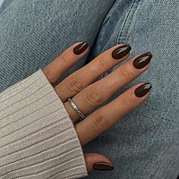 Brown Press On Nails Medium Coffin Fake Nails Press Ons Kxamelie Full Cover False Nails Tips Medium Length Glue On Nails Natura