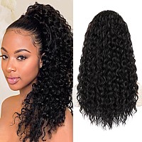 Aisi Beauty Ponytail Extensioncurly Drawstring Ponytail Extension For Black Women Synthetic Clip In Ponytail Extension Black Lo