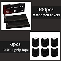 Large Machine Pen Covers With Grip Tapes Urknall 400Pcs Large Tattoo Pen Covers With 6Pcs Tattoo Grip Tapes Kit Protective Set