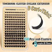 Wispy Lash Clusters D Curl Cluster Eyelash Extensions 150Pcs Thick Eyelash Clusters 816Mm Fluffy Cluster Lashes Diy Individual