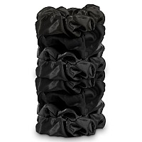 Cutebe 8 Pack Hair Ties Satin Hair Scrunchies For Women Soft Elastic Hair Ties No Damage Ponytail Holders Rubber Bands Hair Acce