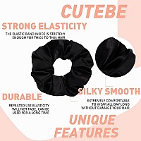 Cutebe 8 Pack Hair Ties Satin Hair Scrunchies For Women Soft Elastic Hair Ties No Damage Ponytail Holders Rubber Bands Hair Acce