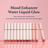 Hince Mood Enhancer Water Liquid Glow Nonsticky Waterproof Lip Stain For Women Long Wearing Lip Gloss For Natural And Gla