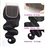 Selina Brazilian Body Wave Hair 3 Bundles With Free Part Closure Brazilian Virgin Human Hair 12A 100 Unprocessed Brazilian Hair