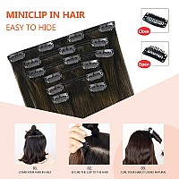 Ugotrays Mushroom Brown Hair Extensions Real Human Hair Ombre Medium Brown Fading To Caramel Blonde Balayage 20Inches 70G Highli