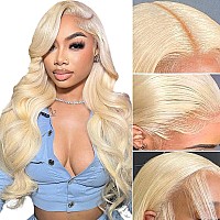 613 Lace Front Wig Human Hair 13X4 Hd Transparent Body Wave Lace Front Wigs Human Hair Long Blonde Wig Human Hair Guleless Wig 6