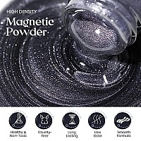 Mizhse Cat Eye Gel Nail Polish Gray Magnetic Gel Polish With Magnet Stick Maillard Style Magic Effect Galaxy Shimmer Glitter H