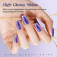 Mizhse Cat Eye Gel Nail Polish Purple Magnetic Gel Polish With Magnet Stick Maillard Style Magic Effect Galaxy Shimmer Glitter