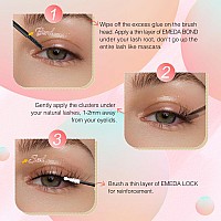 Emeda Natural Lash Clusters Kit Eyelash Clusters Wispy C Curl Diy At Home Lash Extensions Kit Individual Lashes Mix Lengths Supe