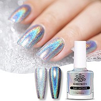 Born Pretty Sequin Single Silver Nail Polish Holographicsparkle Gel Polish Stick Nail Art Varnish 10Ml