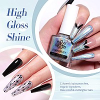 Born Pretty Sequin Single Silver Nail Polish Holographicsparkle Gel Polish Stick Nail Art Varnish 10Ml