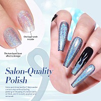 Born Pretty Sequin Single Silver Nail Polish Holographicsparkle Gel Polish Stick Nail Art Varnish 10Ml