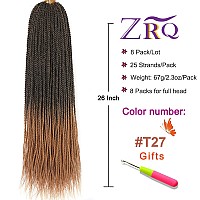 Zrq Crochet Hair Senegalese Twist 26 Inch 8 Packs Small Crochet Hair For Braidingcrochet Braids Hair For Black Women Crochet B