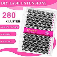 Tdance Lash Clusters 30D40D Diy Eyelash Extensions 280 Pcs Cluster Lashes C D Curl Diy Lash Extensions Reusable Soft Comforta