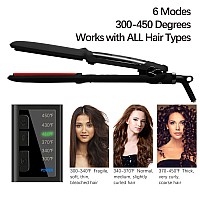 Dorisilk Steam Hair Straightener And Curler Iron 2 In 1 Professional Salon Infrared Flat Iron Wide Tourmaline Ceramic Plate Va